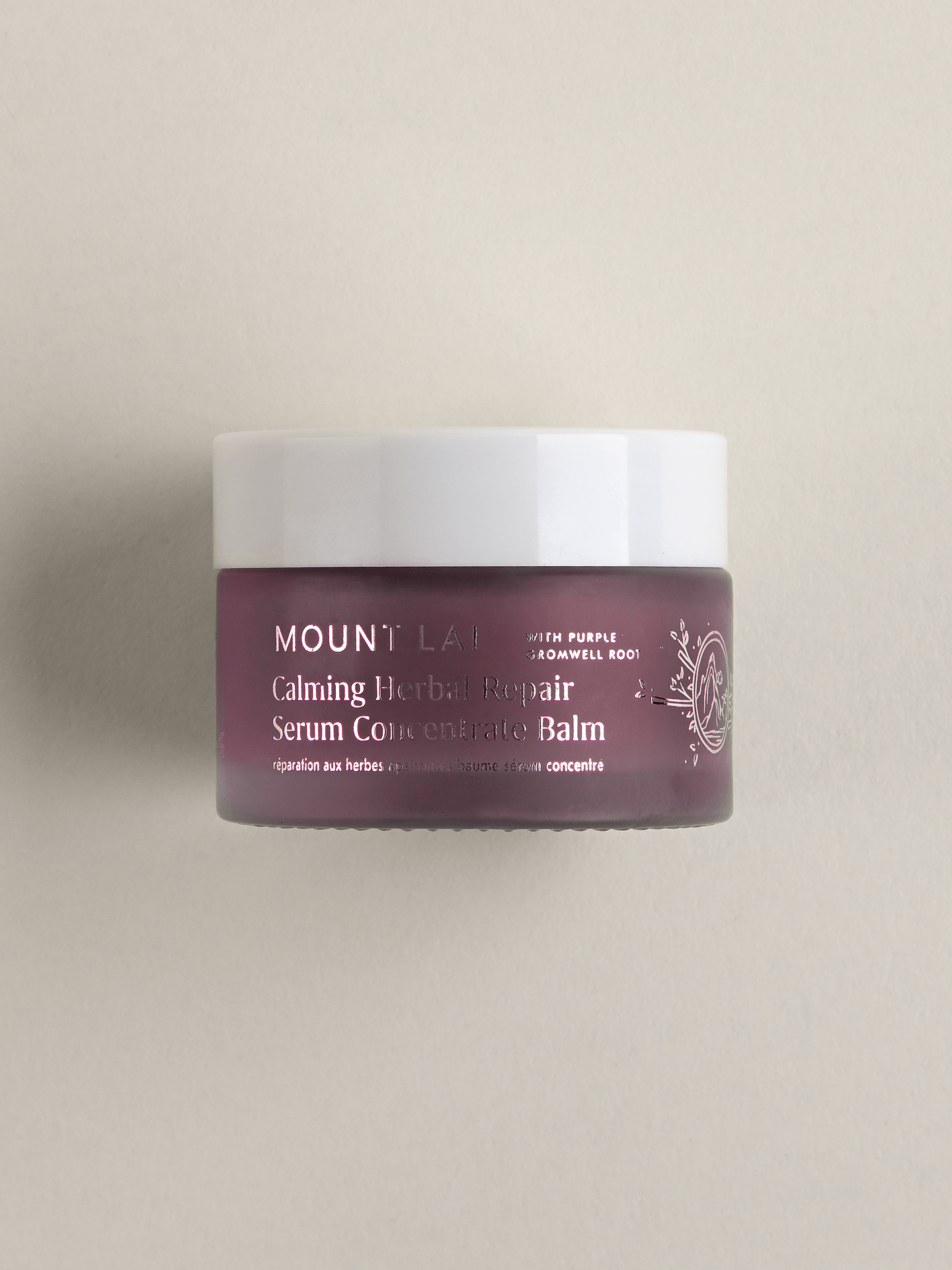 Close up of Calming Herbal Repair Serum Concentrate Balm jar