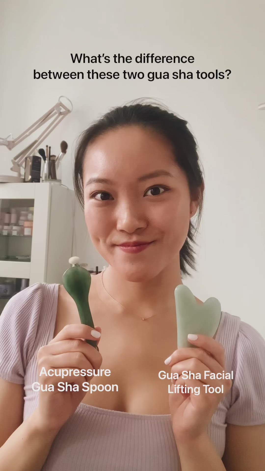 Load video: The Mount Lai Acupressure Gua Sha Spoon. Gua sha is a Traditional Chinese Medicine practice that can lift and contour the face over time.