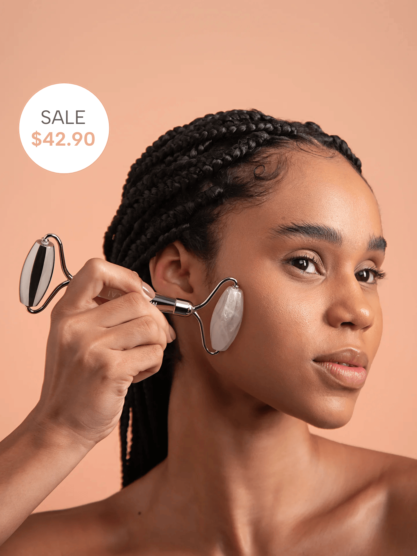 The Vitality Qi Myofascial Release & Cryo Facial Roller with Protective Pouch