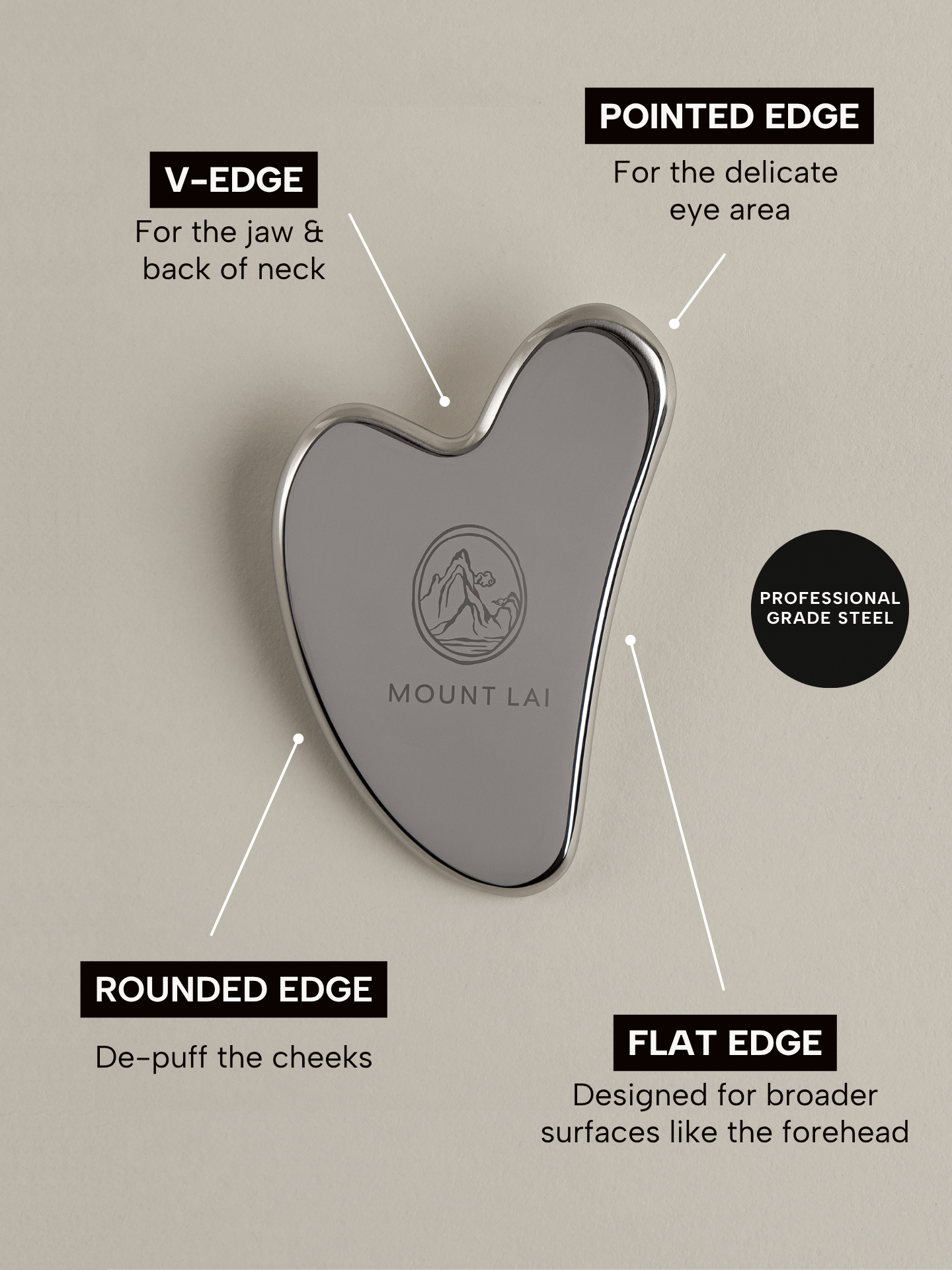 The Stainless Steel Gua Sha Facial Lifting Tool