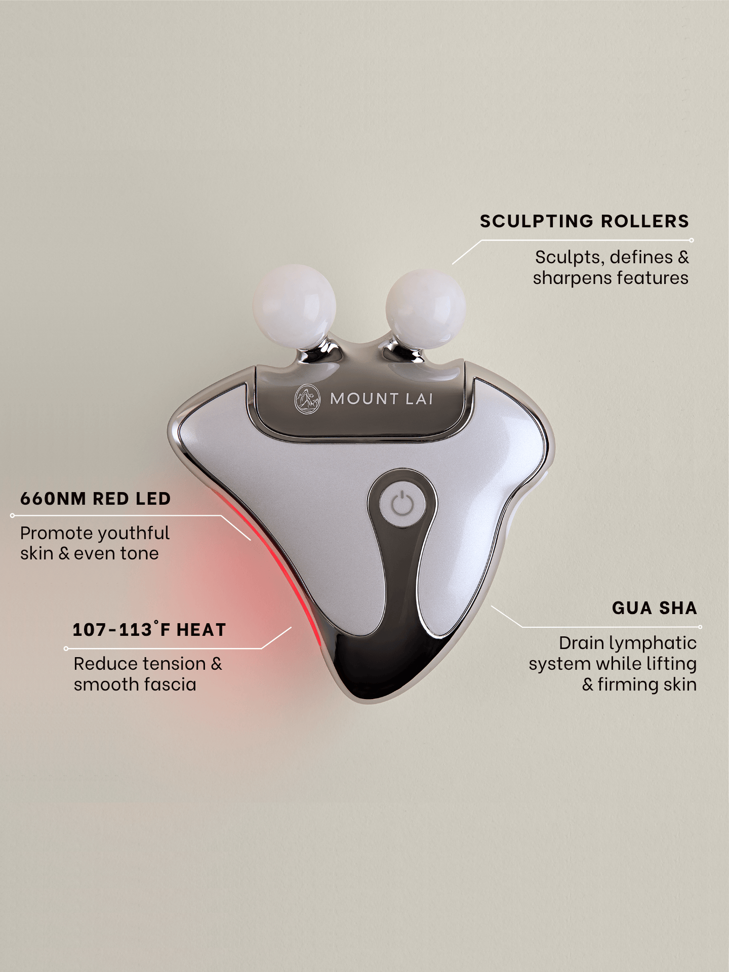 The Vitality Qi LED Gua Sha Device with Protective Pouch