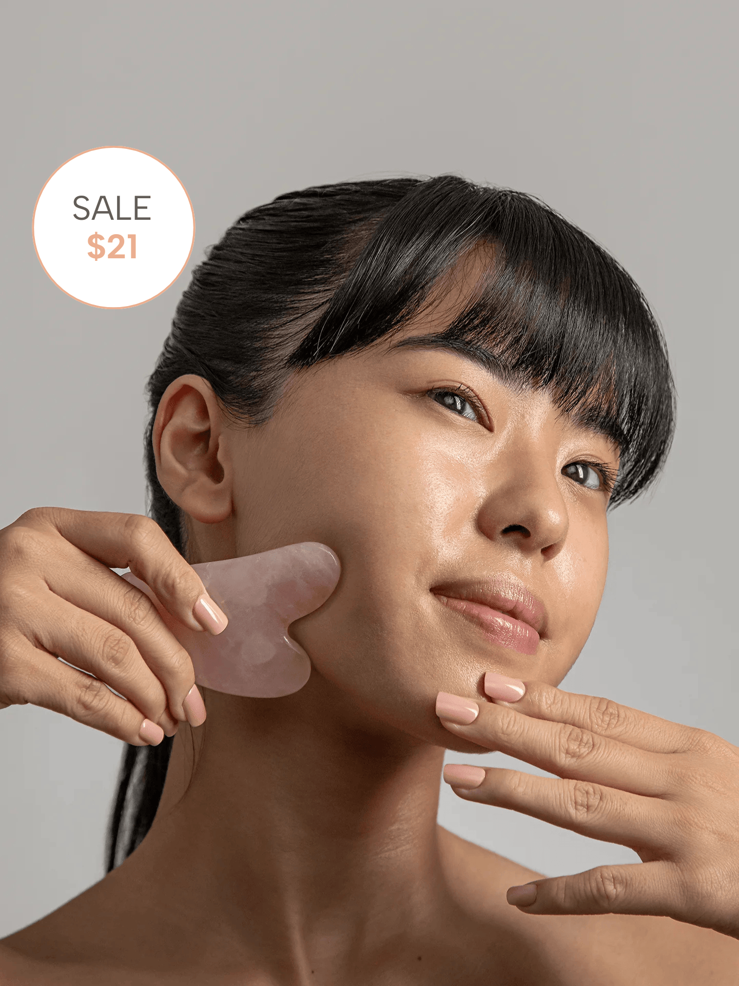 The Rose Quartz Gua Sha Facial Lifting Tool