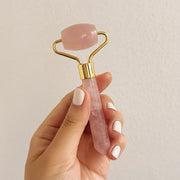 Mei Apothecary Mini Rose Quartz Facial Roller Beauty Tool