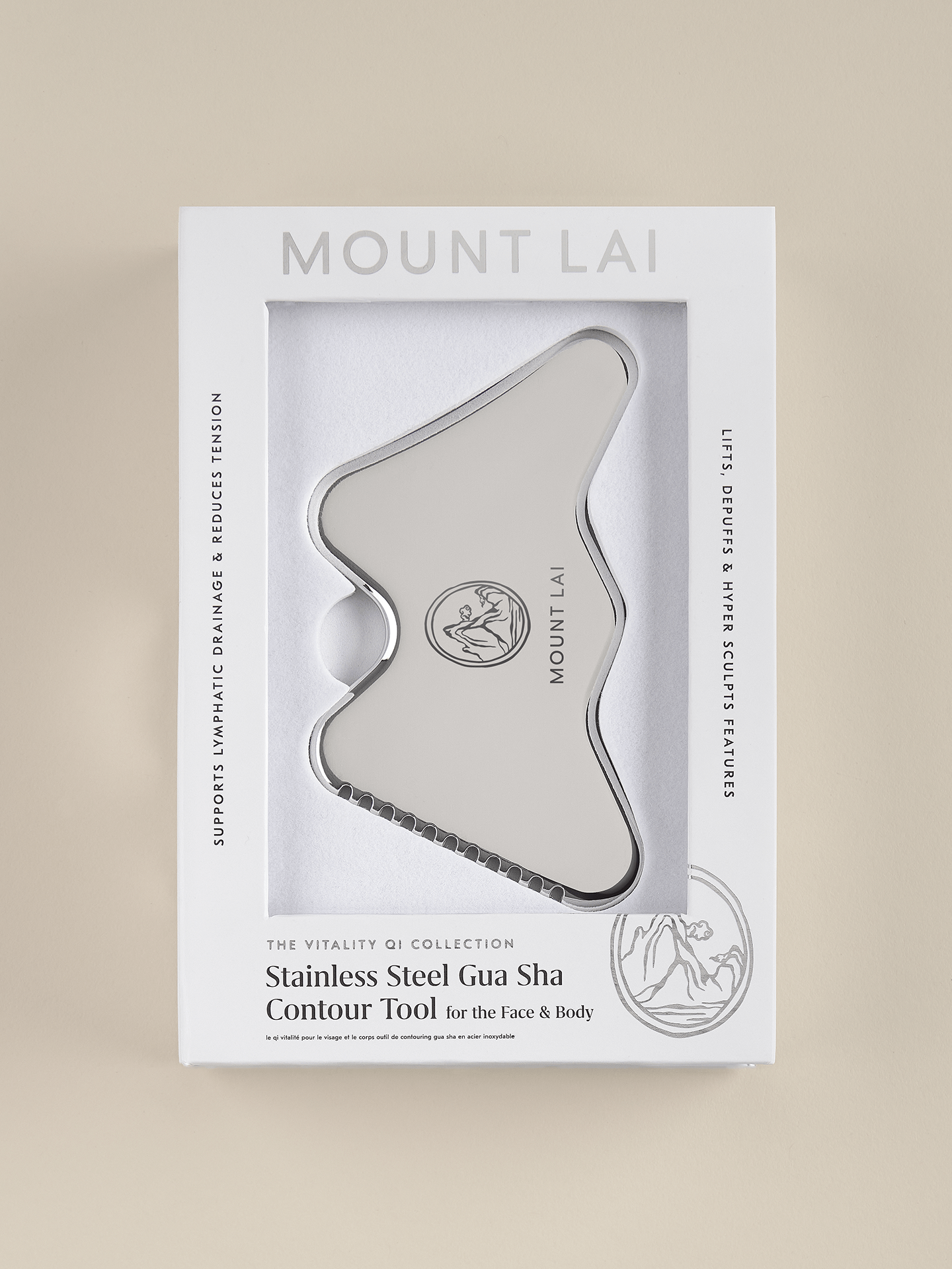 The Vitality Qi Stainless Steel Gua Sha Contour Tool