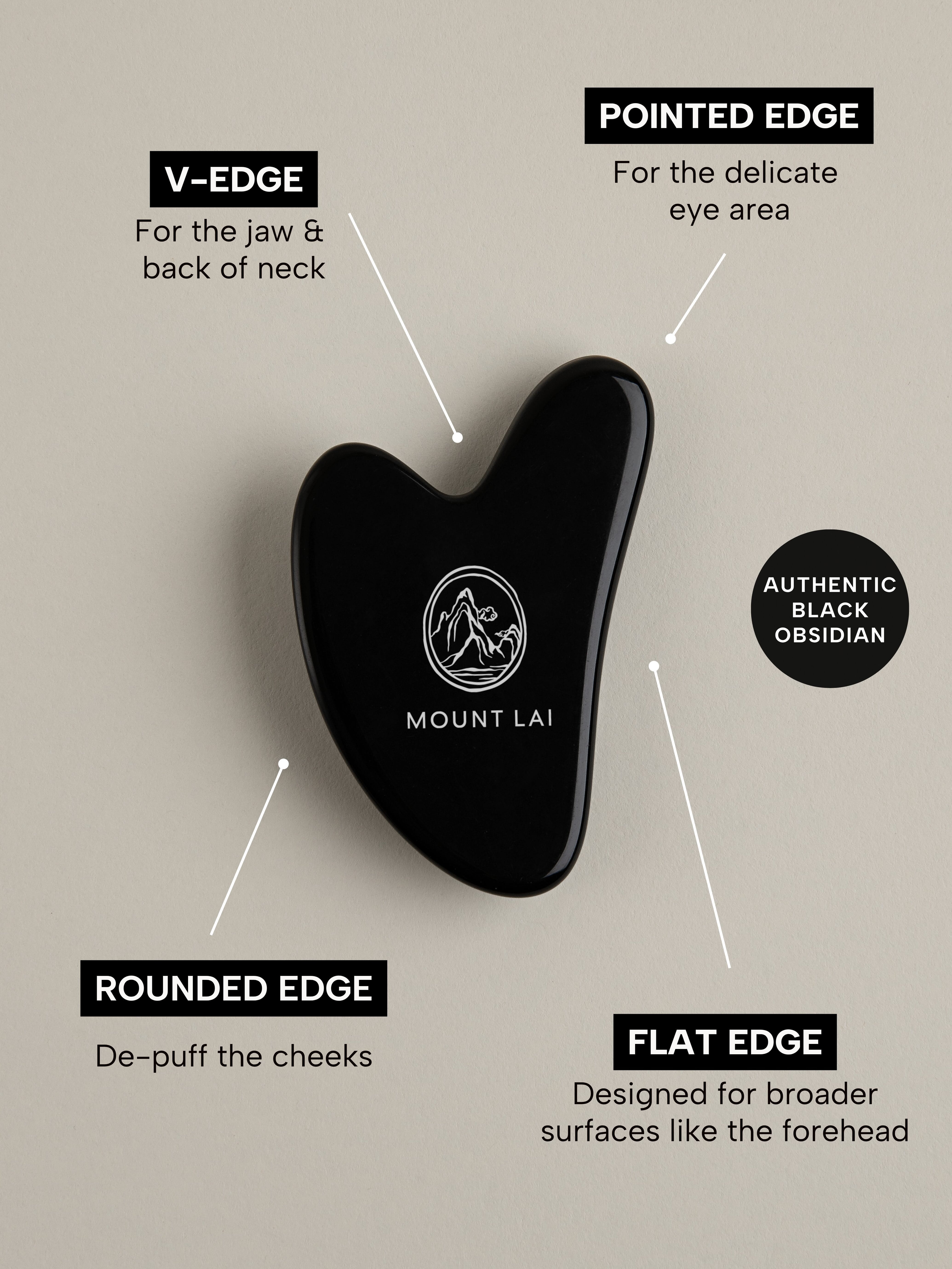 The Black Obsidian Gua Sha Facial Lifting Tool