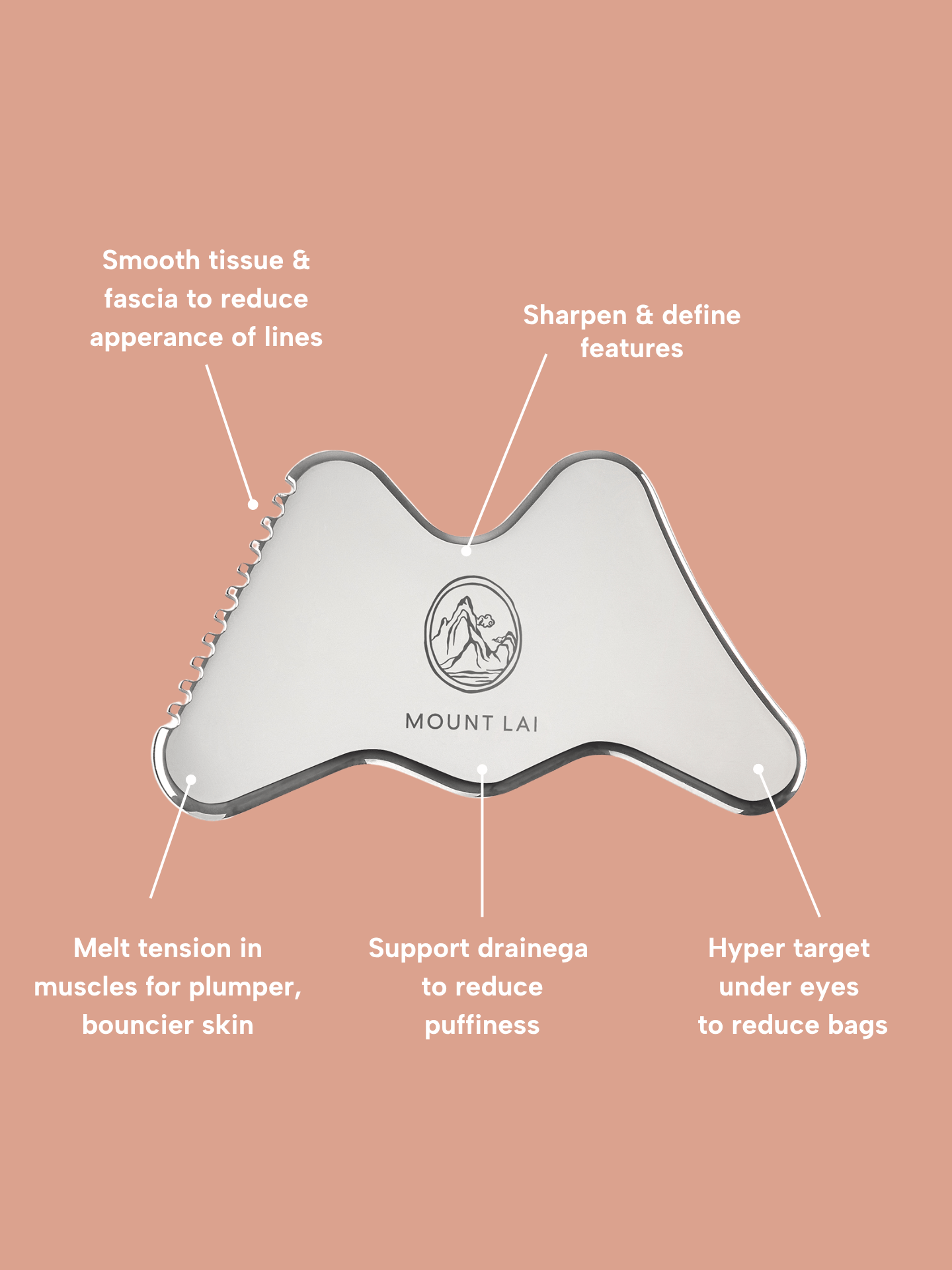 The Vitality Qi Stainless Steel Gua Sha Contour Tool