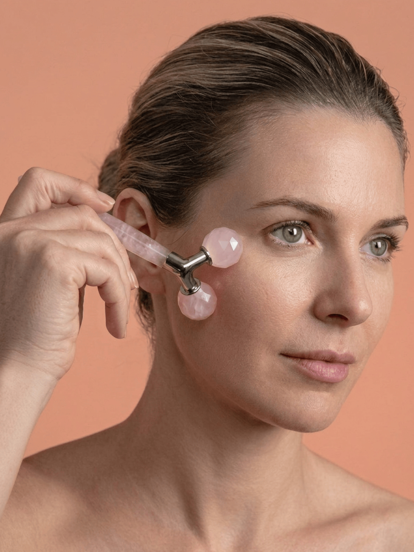 The Rose Quartz Tension Melting Massager for Face & Neck
