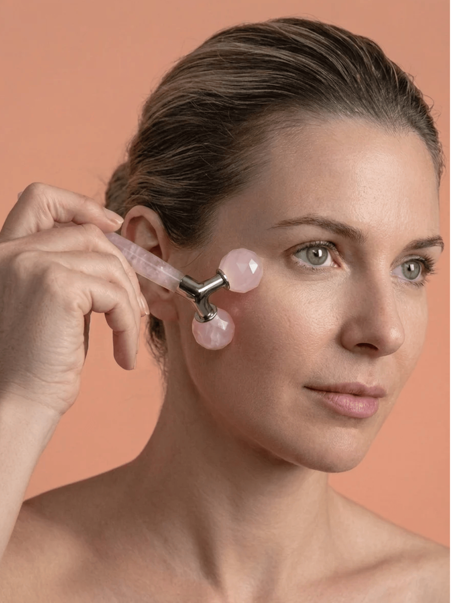 The Rose Quartz Tension Melting Massager for Face & Neck