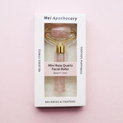 Mei Apothecary Mini Rose Quartz Facial Roller Beauty Tool