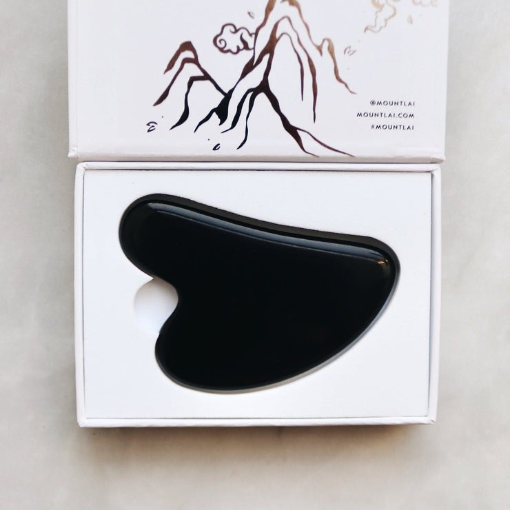 The Mount Lai Gua Sha Facial Lifting Tool. Gua sha is a Traditional Chinese Medicine practice that can lift and contour the face over time. 